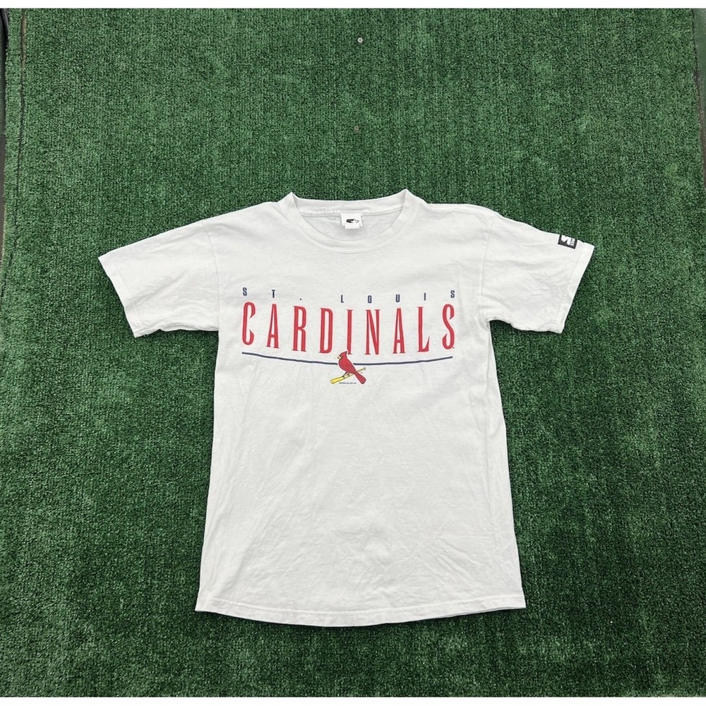 Vintage St. Louis Cardinals Starter T-Shirt MLB Men's Medium White 1998